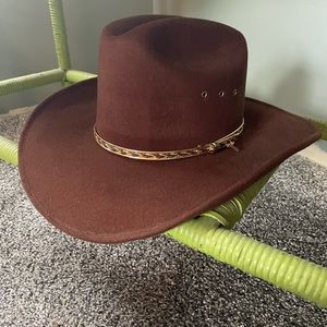 Western Express Brown Wide Brim Western Cowboy Hat